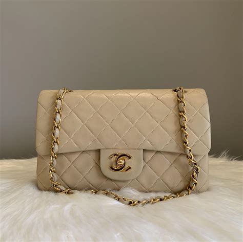 chanel classic flap beige small|original chanel classic flap bag.